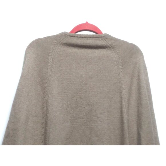 Women's Poncho Cape Sweater S/M Tan Lightweight Knit Cashmere blend Ti Vesto EUC - Picture 5 of 7